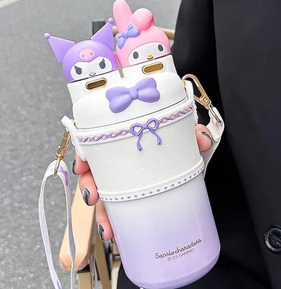 Fashion Cartoon Vacuum Water Bottle – Stylish