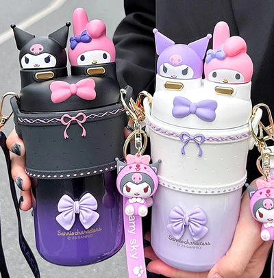 Fashion Cartoon Vacuum Water Bottle – Stylish