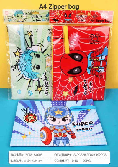 Keep Smiling Avenger A4 Document Zipper Pouch – Premium Multipurpose Storage for School, Office & Travel!