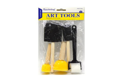 Keep Smiling Sponge Brush Set – 5-Piece Versatile Sponge Applicators for Crafts & Art!