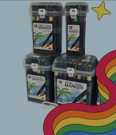 Keep Smiling Artisan Sketch Markers – Double-Headed Premium Markers for Professional Art & Design!