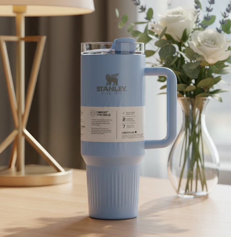 40oz Stanley Vacuum Flask Tumbler - FlowState Lid with Acrylic Straw & Leak-Proof Design