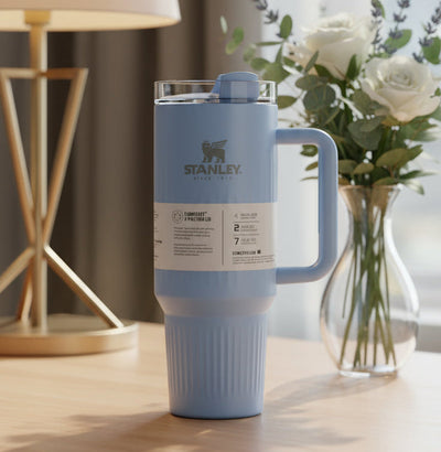 40oz Stanley Vacuum Flask Tumbler - FlowState Lid with Acrylic Straw & Leak-Proof Design