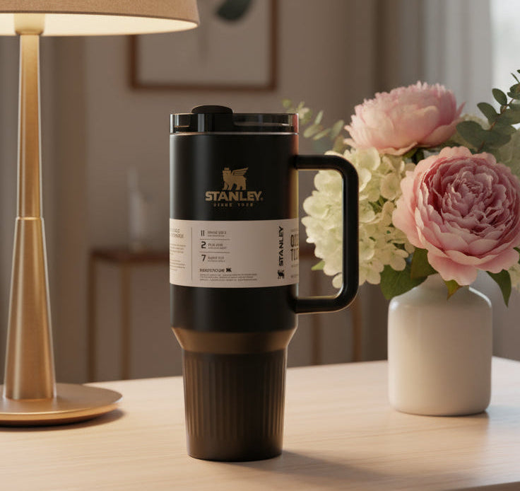 40oz Stanley Vacuum Flask Tumbler - FlowState Lid with Acrylic Straw & Leak-Proof Design