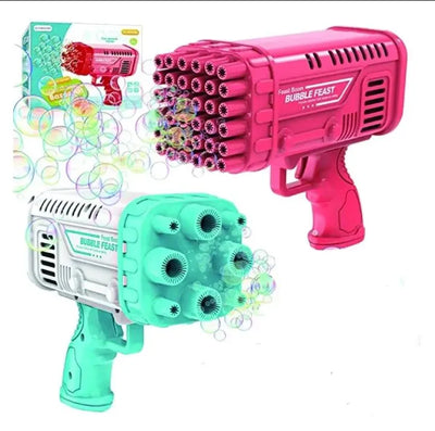 Gatling Bubble Gun – 32-Hole Automatic Bubble Machine for Outdoor Fun!