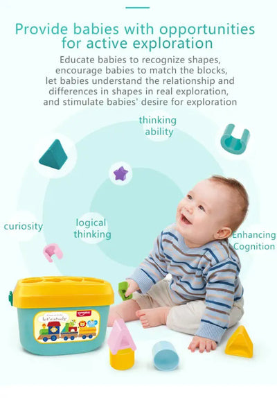 Baby Shape Sorter Toy - ABC & Shape Learning Game for Toddlers 18+ Months, Early Educational Developmental Sorting Toy