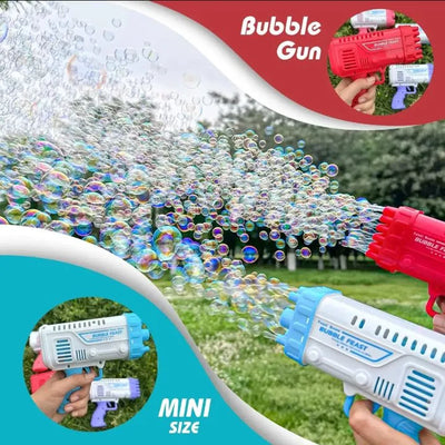 Gatling Bubble Gun – 32-Hole Automatic Bubble Machine for Outdoor Fun!