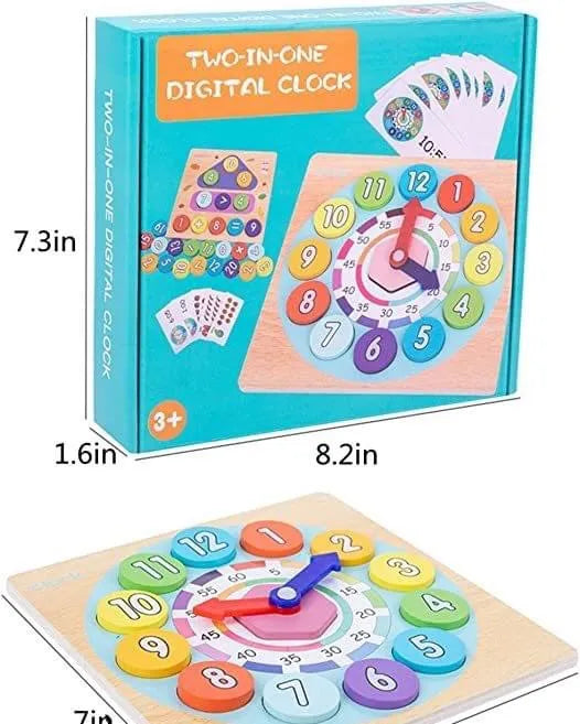 Two-in-One Digital Clock – Early Educational Math Toy for Kids!