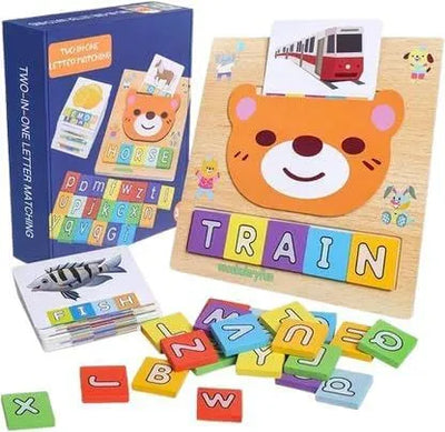 Keep Smiling Spelling Educational Toy – Wooden Alphabets & Sight Words for Kids!