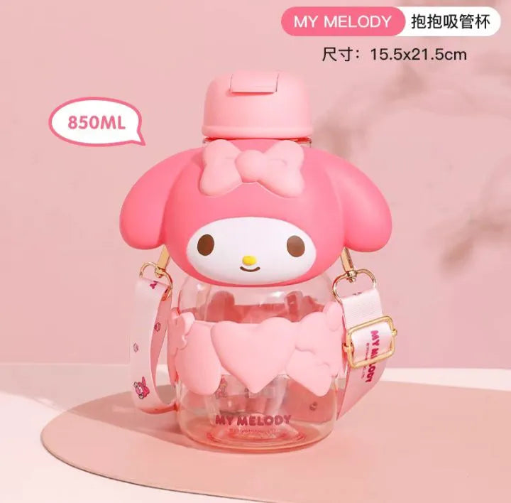 Sanrio Sippy Cup – My Melody, Kuromi, Cinnamoroll, Hello Kitty & Pochacco Themed Toddler Water Bottle!