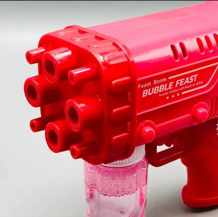 Gatling Bubble Gun – 32-Hole Automatic Bubble Machine for Outdoor Fun!