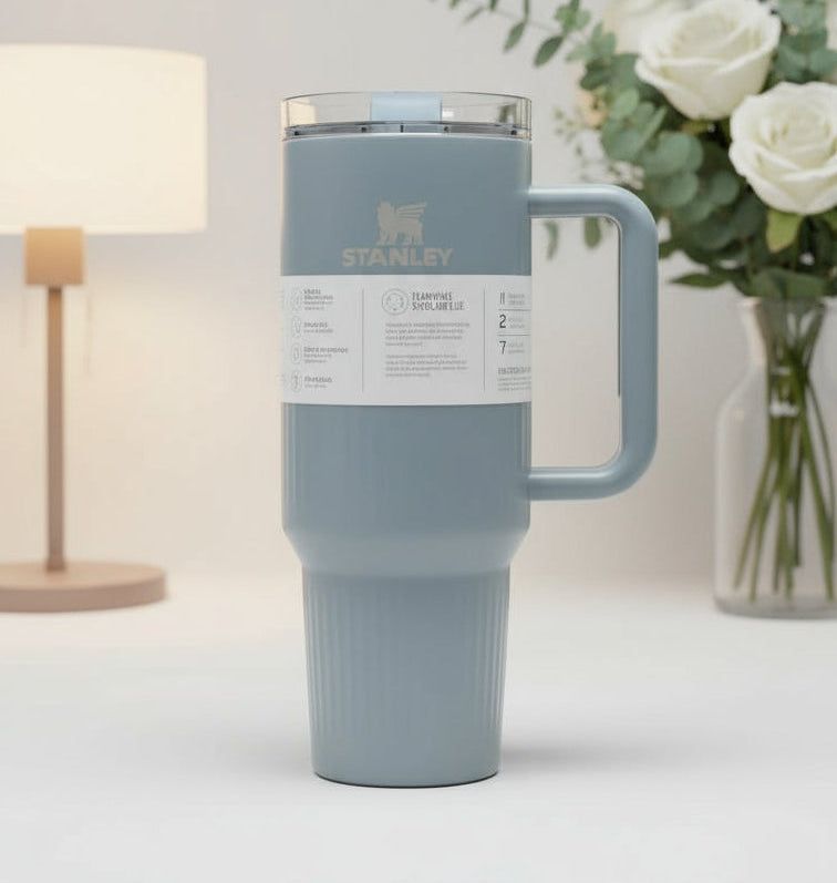 40oz Stanley Vacuum Flask Tumbler - FlowState Lid with Acrylic Straw & Leak-Proof Design