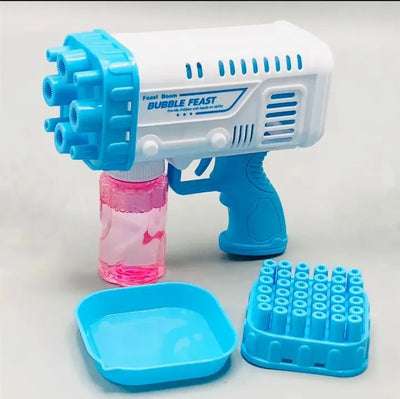 Gatling Bubble Gun – 32-Hole Automatic Bubble Machine for Outdoor Fun!