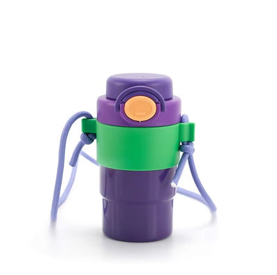 500ml Double-Wall Vacuum Kids Thermos – Leakproof Stainless Steel Water Bottle with Straw & Strap!