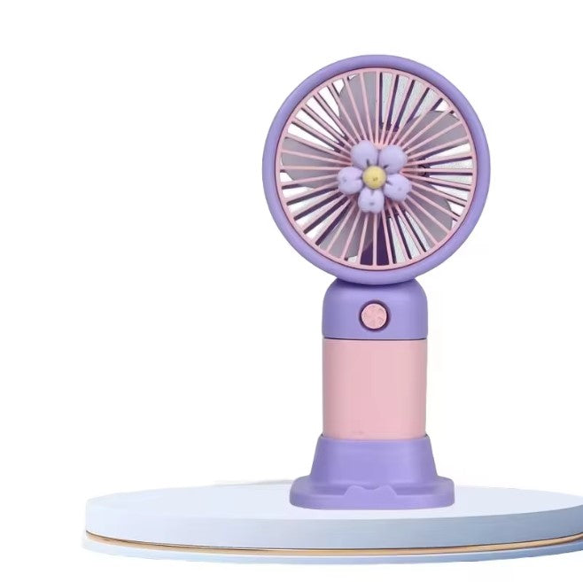 Keep Smiling Cartoon Fruit Fan – Portable Handheld Fan with Phone Holder!