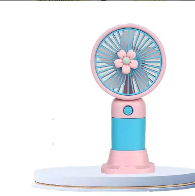 Keep Smiling Cartoon Fruit Fan – Portable Handheld Fan with Phone Holder!