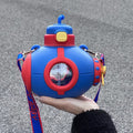Keep Smiling Submarine-Shaped Water Bottle – 1L Cute Plastic Bottle with Straw for Kids!