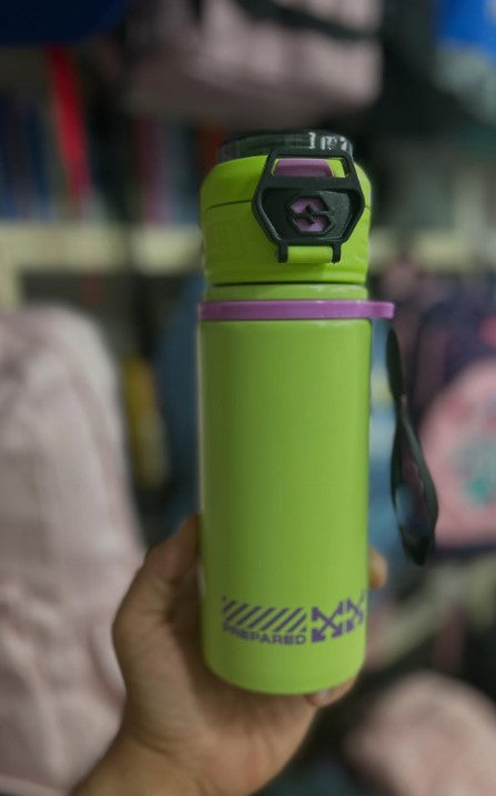 Keep Smiling 520ml Double Spout Insulated Thermal Bottle – Leakproof & Versatile!