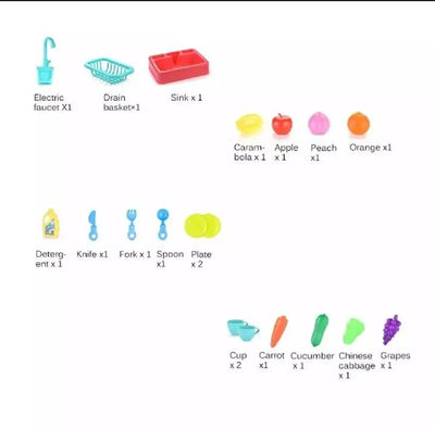 Wash Basin Kitchen Sink Toy – Interactive Pretend Play Set with Accessories for Kids!