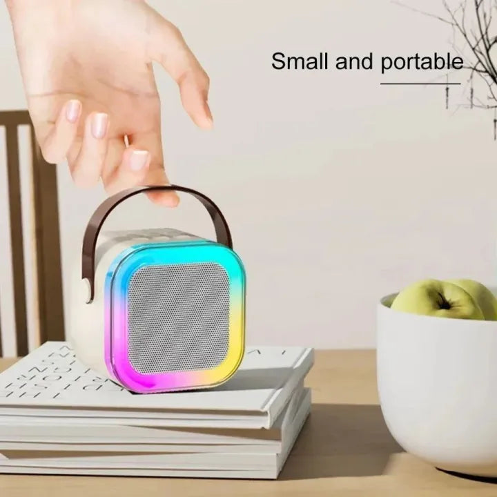 K12 Bluetooth Karaoke Speaker with Wireless Microphones - Portable 5.3 PA System for Home Singing,
