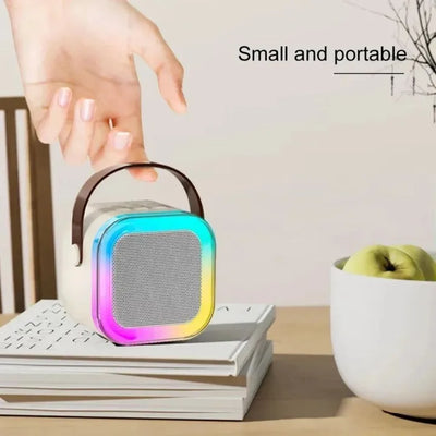 K12 Bluetooth Karaoke Speaker with Wireless Microphones - Portable 5.3 PA System for Home Singing,