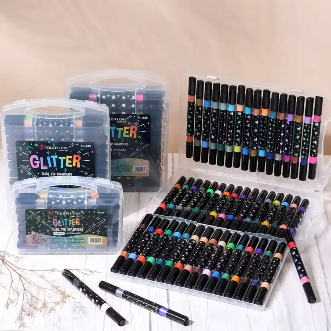 Ultimate Sparkle & Shine Metallic Glitter Marker Pen Set (24 Count)