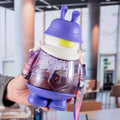 Keep Smiling 800ml BPA-Free Sipper Bottle – Leakproof Kids Water Bottle with Strap!