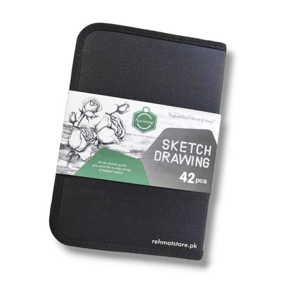Ultimate 42-in-1 Drawing & Sketching Art Kit (Black Edition)