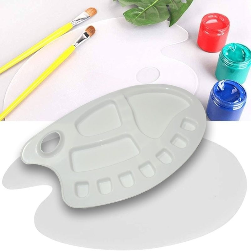 Mega Paint Palette – 10 Pot Large Omega Plastic Palette for Artists