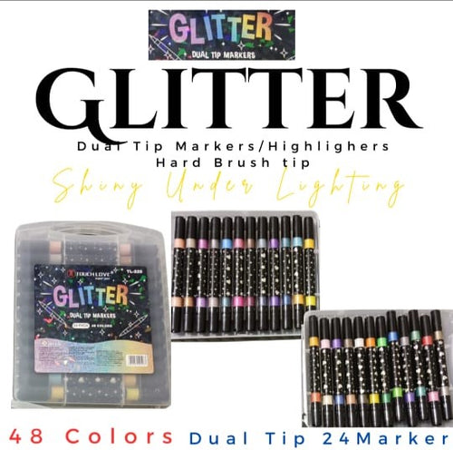 Ultimate Sparkle & Shine Metallic Glitter Marker Pen Set (24 Count)