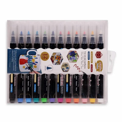 Imported Acrylic Paint Marker Set - 12pcs All-Surface Artistry Pack
