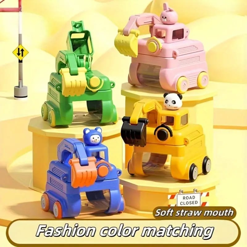 2-in-1 Cartoon Character + Toy Shape Water Bottle – Premium Imported Fun & Hydration!