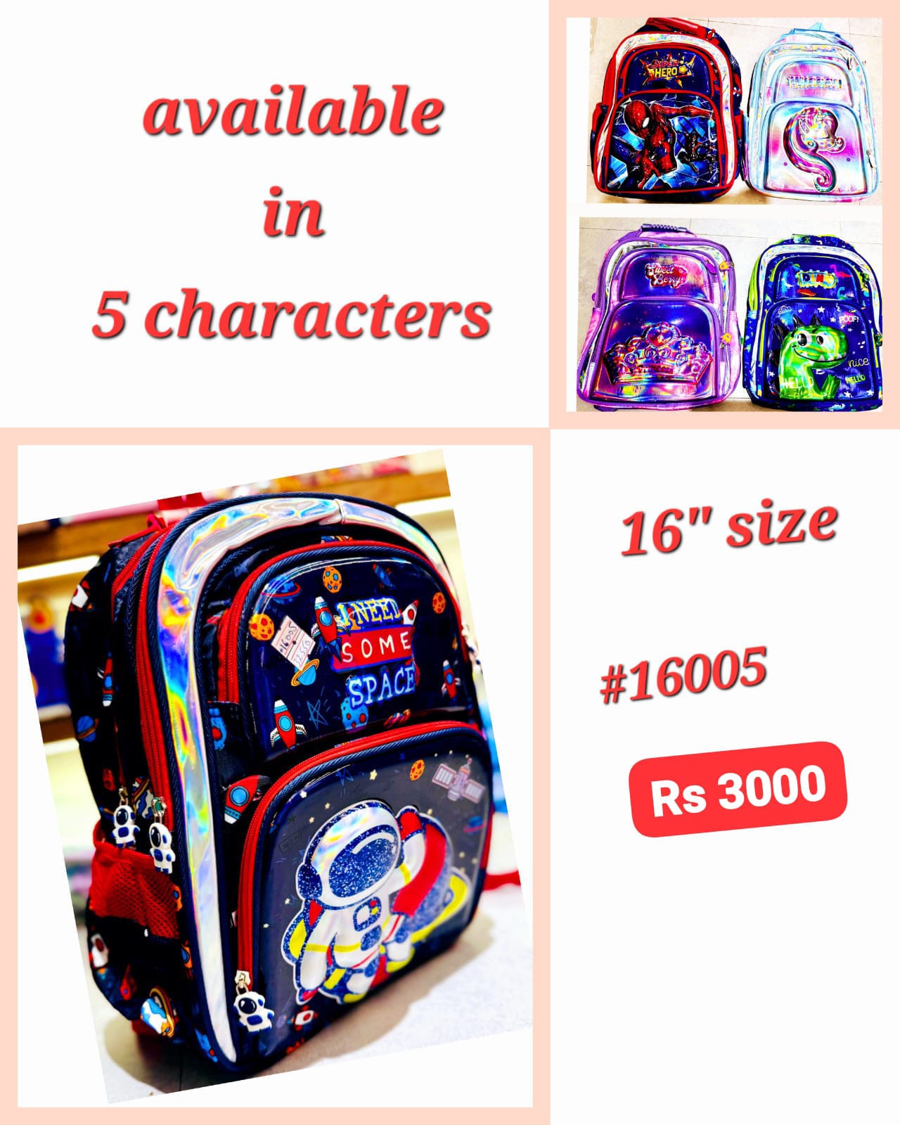 Imported Kids Character School Bags