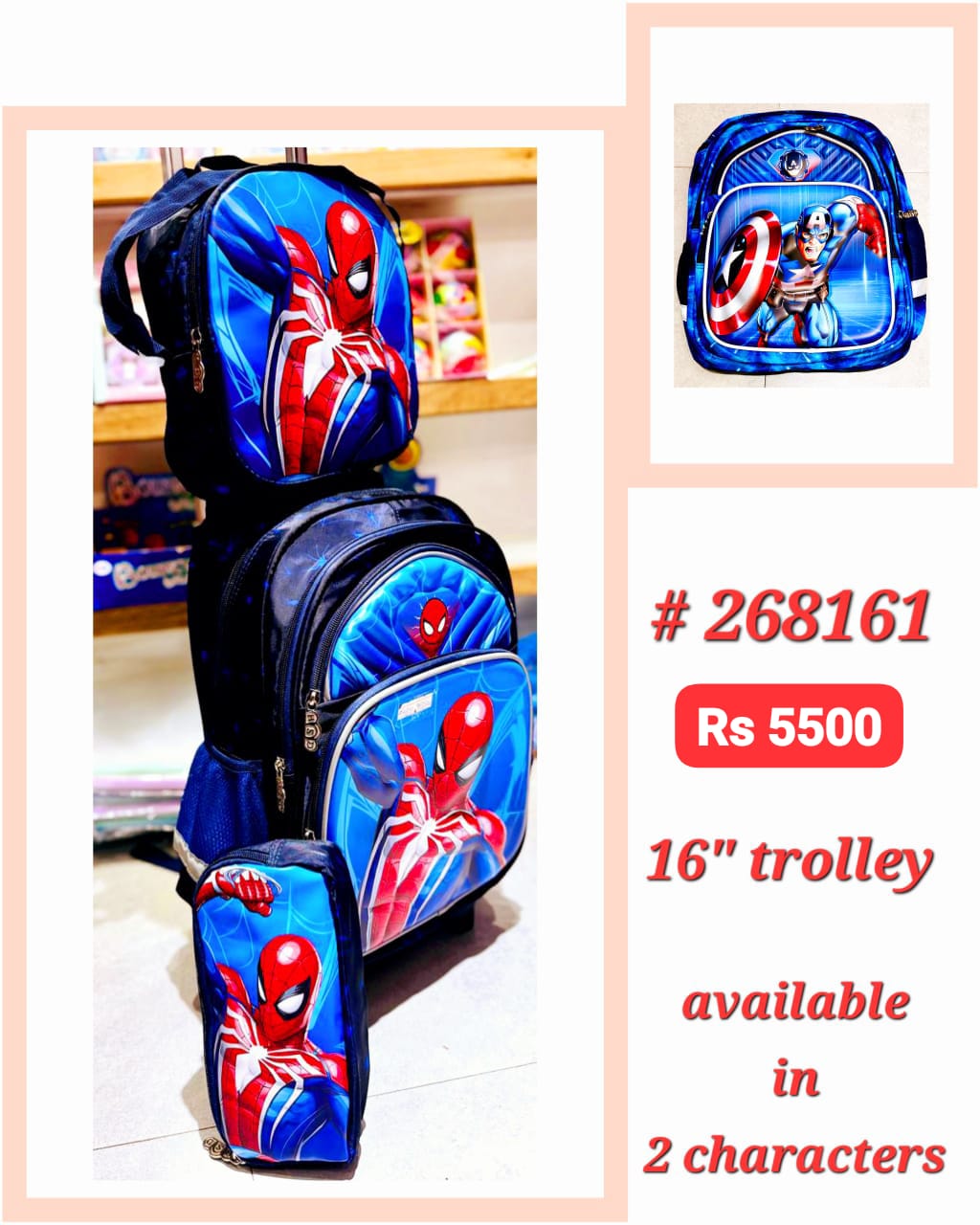 Elite 3-Piece 16-Inch Trolley Bag Set – Premium Imported Travel Gear