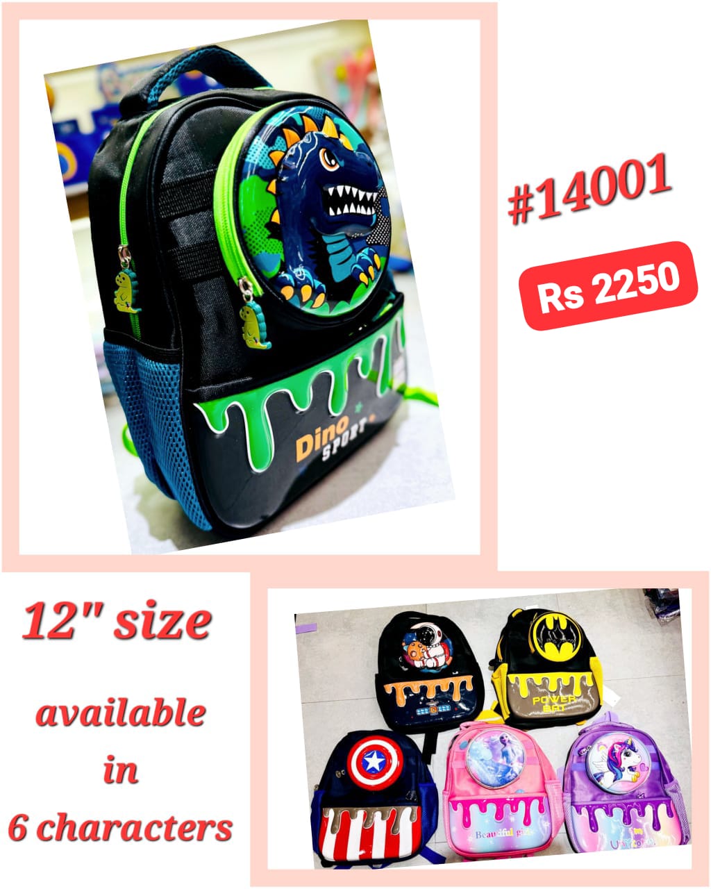Character Adventure School Bags – Premium Imported Fun & Durability!