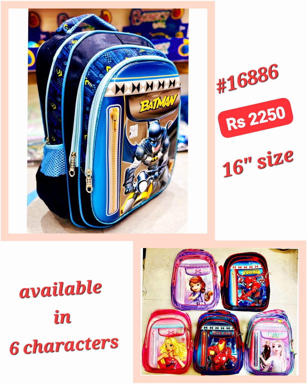 Imported Kids Character School Bags