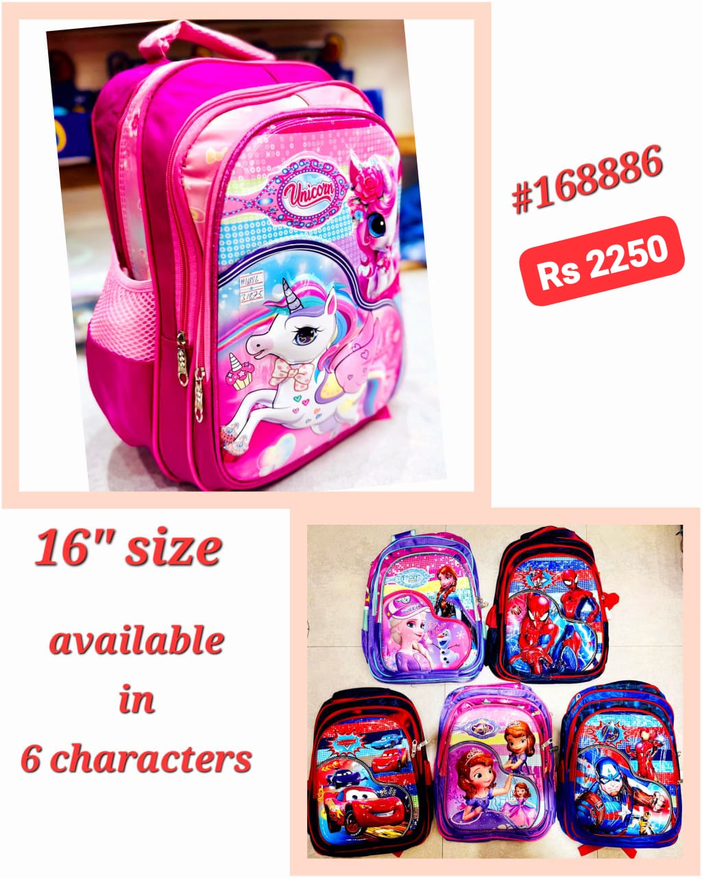 Imported Kids Character School Bags