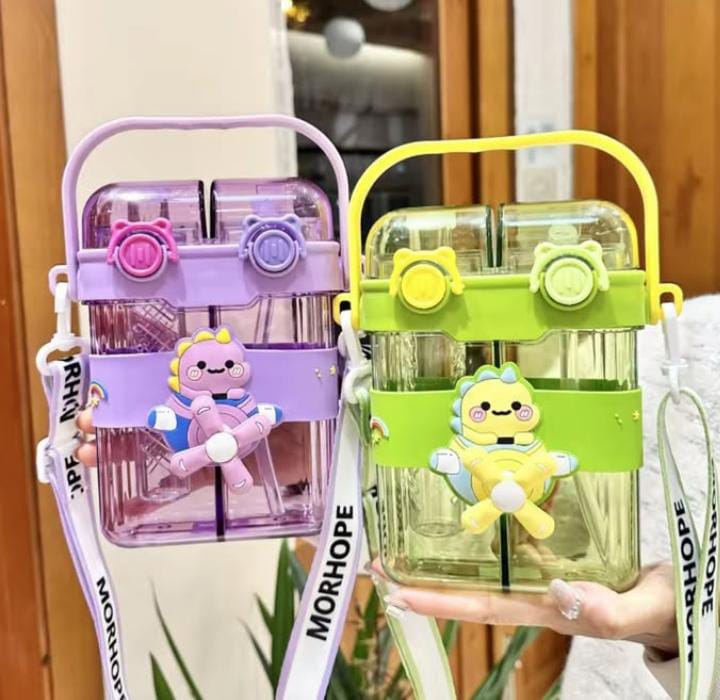 Dual-Chamber Spinner Water Bottle – Imported Premium Fun & Function!