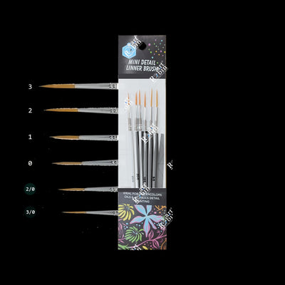 Keep Smiling Mini Detail Liner Brushes (Pack of 6)