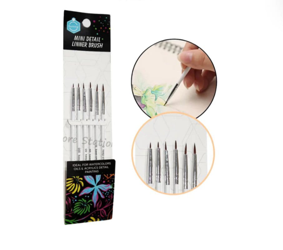 Mini Detail Liner Brushes (Pack of 6)
