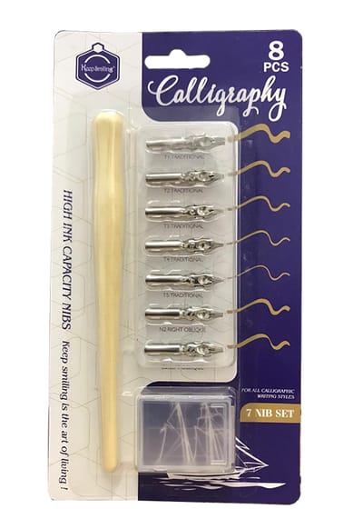 Keep Smiling E0354 Calligraphy Dip Pen 8 Pcs Set