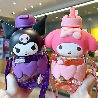 Sanrio Sippy Cup – My Melody, Kuromi, Cinnamoroll, Hello Kitty & Pochacco Themed Toddler Water Bottle!