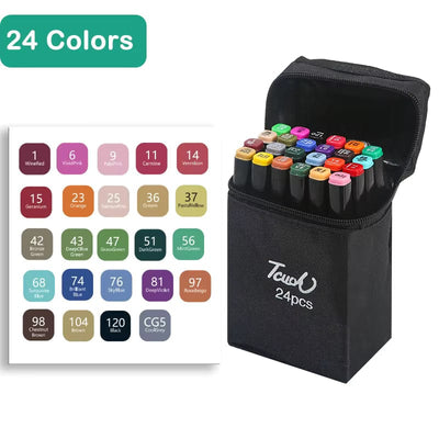 Master Artist's 24,36,48 Copic Twin Double-Headed Alcohol Ink Markers