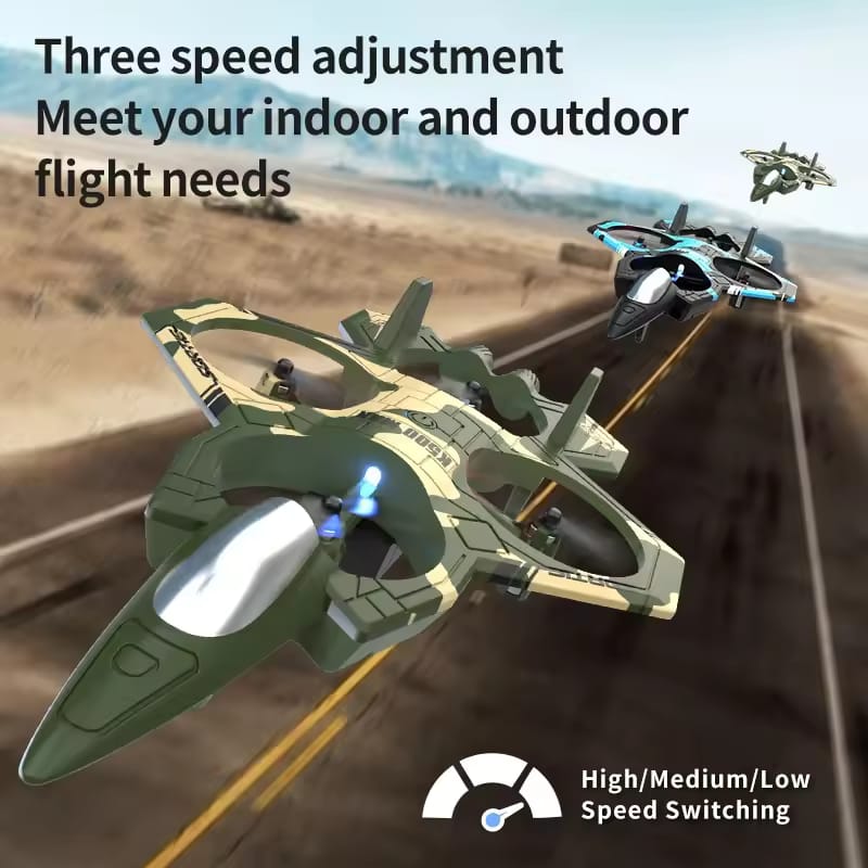 K500 MAX RC Fighter EPP Foam 2.4G Remote Control Stunt Glider 360 ° Rolling Flight Flying Airplane with LED Toys for Kids Boys