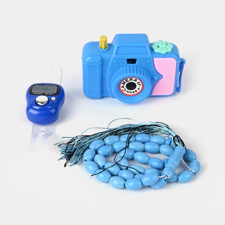 Kids Islamic Prayer Gift Set (Blue & Pink) – Complete Namaz Starter Kit for Children