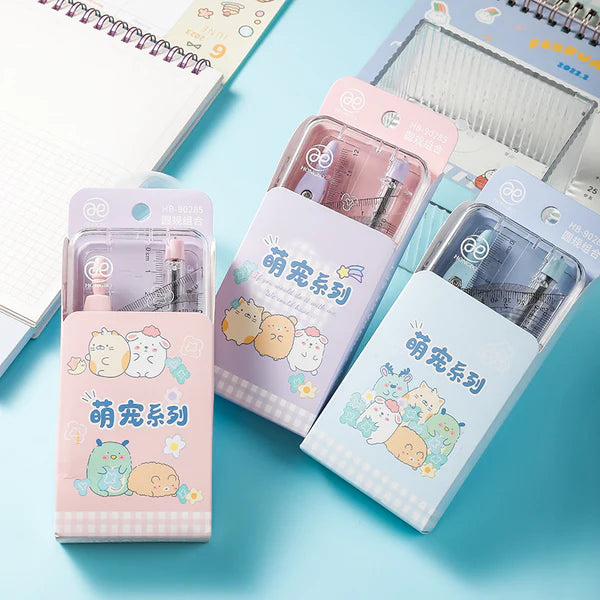 Cute Animal - Mechanical Compass Set / Stationery Set