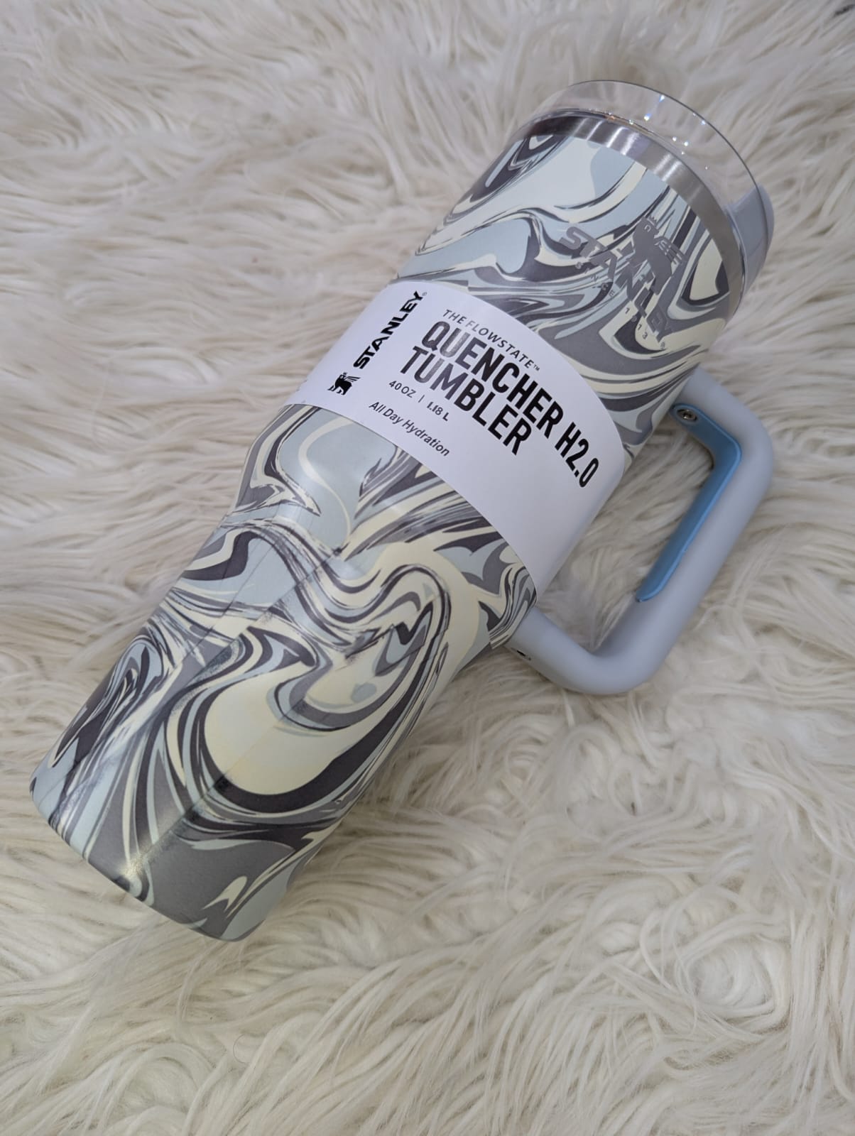 Marble Stanley Cup with Handle