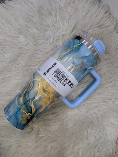 Marble Stanley Cup with Handle