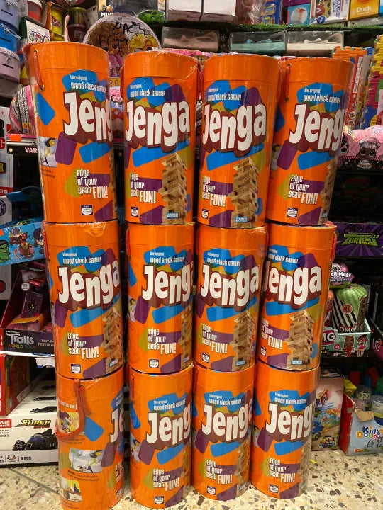 Hasbro Jenga Classic Game (Model 53557) - Original Wooden Block Stacking Family Game for Kids & Adults Ages 6+