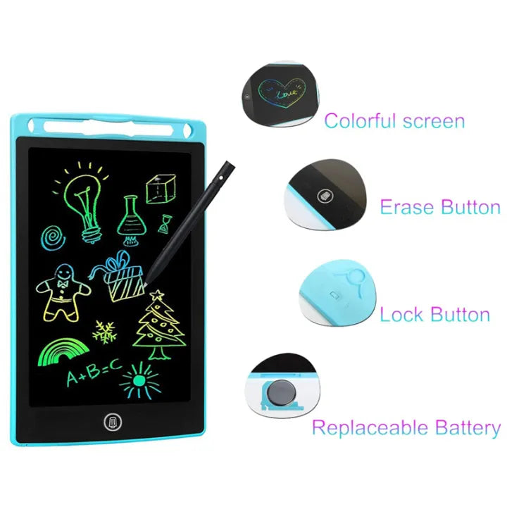 Keep Smiling 12-Inch LCD Writing Tablet – Eco-Friendly Drawing Pad for Kids & Students!
